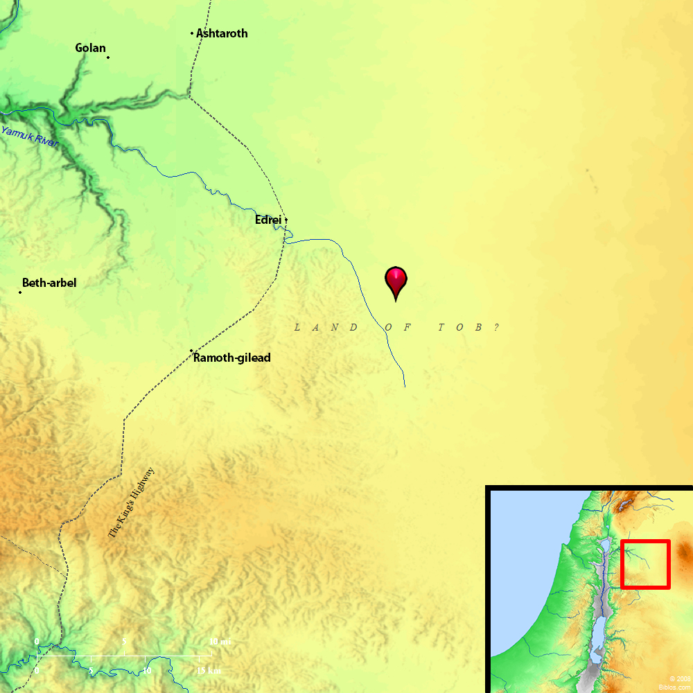 Bible Map Tob Land Of Tob 